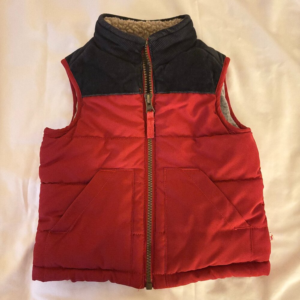 Carter's 18 months boys red & navy puffer vest